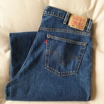 2002年製造 Levi's 560濃紺バギージーンズ 古着/実寸W40L32【YLV2175】_画像1