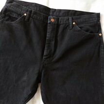 Wrangler 後染めブラックジーンズ/デニムパンツ 古着/W40L32【YLV2189】_画像5