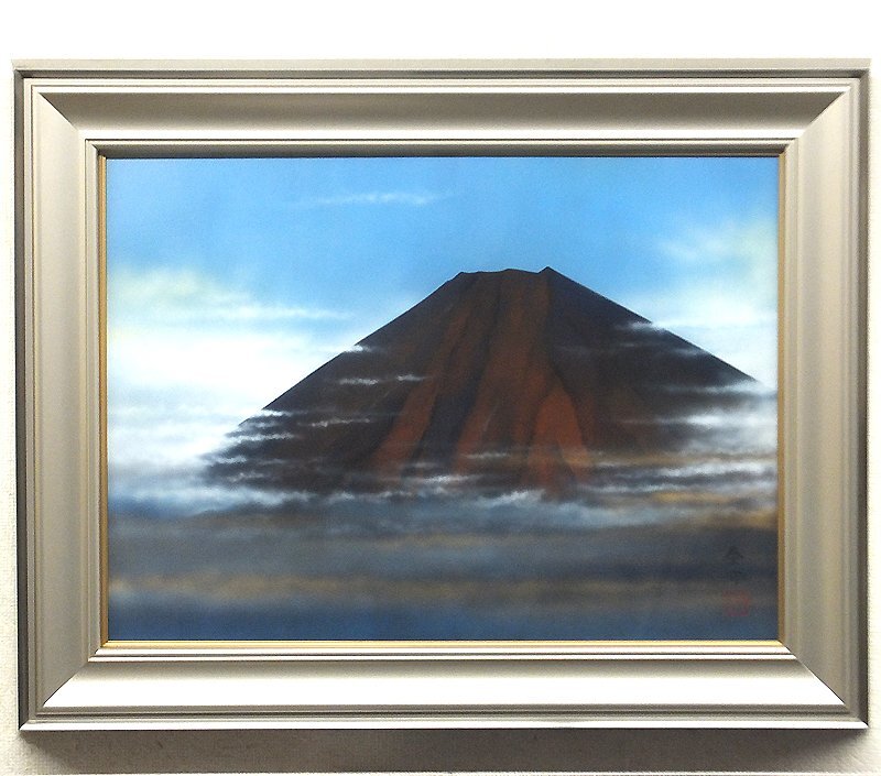 [GLC] Taisuke Hamada Summer Fuji Peinture à l'huile n ° 20 Sceau, Peintre fusuma de l'ère Heisei, né dans la préfecture d'Ehime ◆Grand joyau !, peinture, peinture à l'huile, Nature, Peinture de paysage