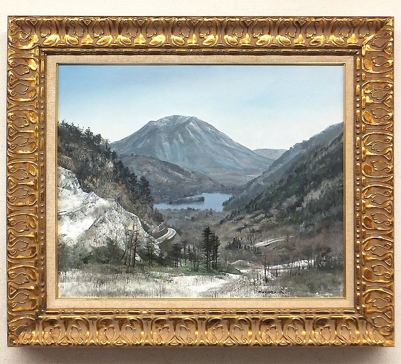 [GLC] Nobuo Kurosawa View of Mt. Nantai Oil Painting No. 20 Hakujitsukai member Hakujitsu Exhibition Prime Minister's Award ◆ Realism large-scale masterpiece!, painting, oil painting, Nature, Landscape painting