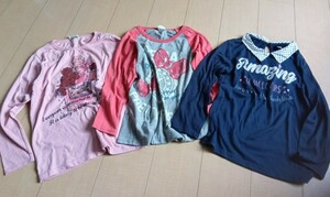 女の子　長袖Tシャツ　150 （160）　３枚組