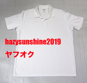 ユニクロ UNIQLO ポロシャツ POLO SHIRT 白 WHITE サイズ SIZE XL ポリエステル 100%