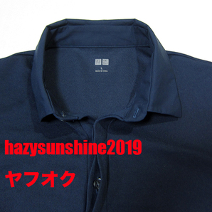 ユニクロ UNIQLO ポロシャツ POLO SHIRT サイズ SIZE L DARK BLUE 紺色 青の画像2