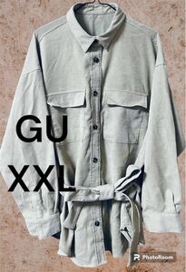GU イエローグリーンジャケット　XXL ミドルジャケット　大きいサイズ 長袖 シャツ