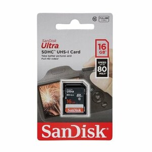 新品 SanDisk Ultra SDカード SDHC 16GB クラス10 UHS-I 80MB/s SDSDUNS-016G-GN3IN