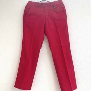 送料無料【美品】ゴルフ メンズ パンツ 【 クロス 】薄手 W28　CROSS SPORTS WEAR　Cross Andre Pants レッド　赤　スウェーデン