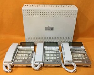 ナカヨ ビジネスフォン NYC-36iE-SD(W)2 電話機 3台+NYC-iE/S-ME 主装置 4点セット