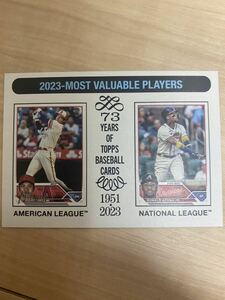 大谷翔平　topps 2024 heritage baseball white border 2023 mvp アクーニャJr. Ronald Acuna Jr. エンゼルス　ドジャース　ブレーブス