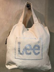 ☆ 完売品 大人気 トートバッグ ビッグ ショルダーバッグ Lee リー コットン メンズ レディース 2Wayバッグ 0 425371 ホワイト シルバー ☆