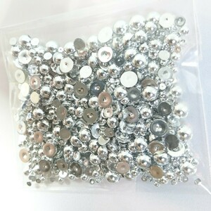  half jpy pearl ( size mix)7g| silver * deco parts nails | anonymity delivery 