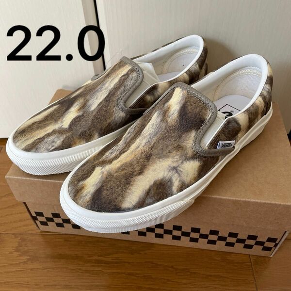 【ANIMAL PACK】SLIP ON　BEIGE ラビットプリント スリッポン VANS バンズ