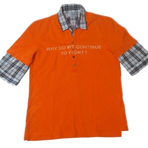■NICOLE CLUB FOR MEN ニコルクラブ フォーメン■フェイクレイヤード シャツ サイズ46 オレンジ