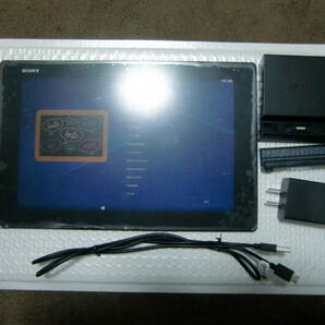 【送料300円】SONY Xperia Z2 Tablet SGP511 J2/B 16GB Wi-Fiモデル ソニー タブレット 黒色 備品付き 画面下部に横線ありの画像1
