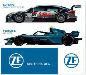  sticker ZF 2024 SUPER GT STANLEY CIVIC TYPE R-GT TEAM KUNIMITSU / Formula E ABT CUPRA