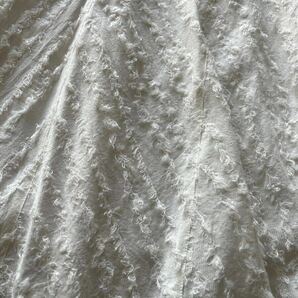 ウエストゴム スカート ロングスカート フリンジ ハンドメイド の画像4