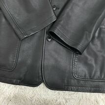 極美品/XLサイズ●エルメネジルド ゼニア 極上ラムレザー テーラード ジャケット カーコート Ermenegildo Zegna 羊革 イタリア製 54 黒_画像3