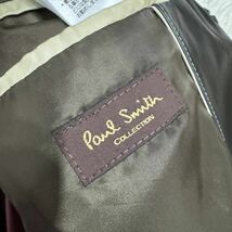 希少XL Paul Smith Collection 【史上最高傑作】ポールスミス カウレザー 比翼 チェスターコート ロング丈 牛革 ブラック 黒 メンズ _画像6