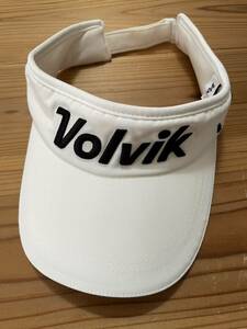 送料込み！Volvik ゴルフサンバイザー 白 美品 ボルビック サンバイザー GOLF ゴルフウェア 帽子 ホワイト ゴルフボール