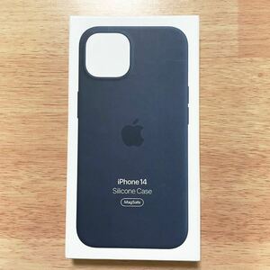 * new goods *Apple original iPhone 14 silicon case * storm blue 88B13