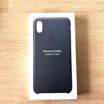 【新品】純正 iPhone XS Max レザーケース・ミッドナイトブルー　310B①_画像1