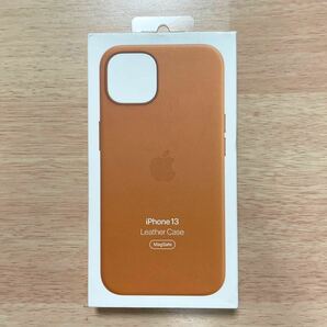 ★新品★ Apple アップル 純正 iPhone 13 レザーケース・ゴールデンブラウン  62B10の画像1