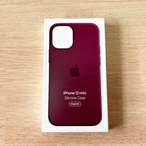 ★新品★ Apple アップル 純正 iPhone 12 mini シリコンケース・プラム 221A⑦