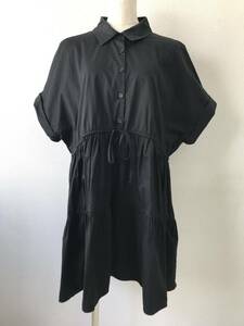 ZARA ザラ トップス 半袖ワンピース レディース サイズUSA L ブラック [ST-0839]