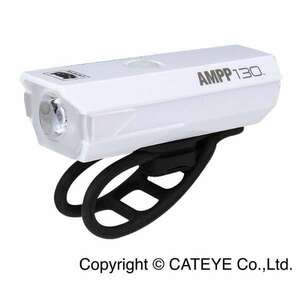 新品☆CAT EYE サイクルライト AMPP130 ホワイト 自転車用ライト HL-EL041RC フロントライト 未使用 送料無料