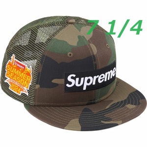 ★値下げ【即決/送料込】Supreme Box Logo Mesh Back New Era "Woodland Camo" シュプリーム キャップ