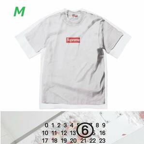 ★値下げ【即決/送料込】キムタク着用 Supreme x MM6 Maison Margiela Box Logo Tee "White" M シュプリーム マルジェラ Tシャツの画像1