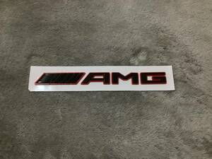 メルセデスベンツ　AMG　赤縁黒光沢トランクエンブレムバッチシール
