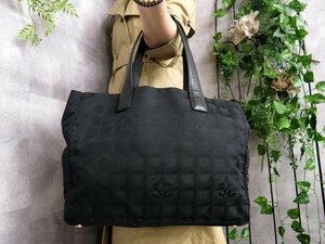 ●超美品●CHANEL シャネル●ニュートラベルライン●ココマーク●ナイロン カーフ レザー ●トート バッグ●黒●シール有り●