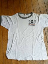 ビンテージ　Tシャツ　sportswear collegiate サイズ表記M　60年代？　古着　半袖Tシャツ made in usa_画像1