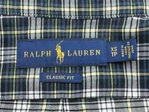 美品 !! POLO RALPH LAUREN ポロ ラルフローレン 長袖 シャツ　ボタンダウン　ネイビー　グリーン　チェック　SIZE： XS_画像7