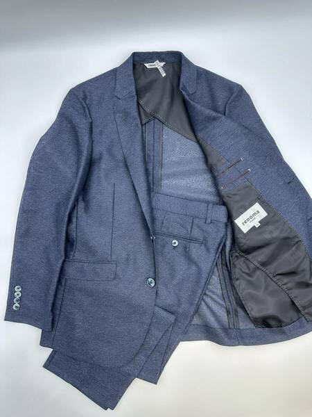 美品 !! renoma HOMME　レノマ オム　スーツセットアップ　 春夏　背抜き　ネイビー　SIZE：M　クリーニング済