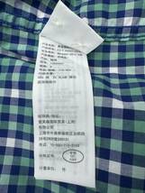 美品　!!　Abercrombie&.Fitch　アバクロンビー&フィッチ　ボタンダウン　薄手　長袖　シャツ　ネイビー　グリーン　チェック　SIZE： S_画像9