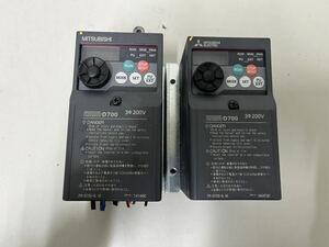 F608 MITSUBISHI 三菱電機インバーター FR-D720-0.1K 2台セット