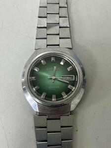 CITIZEN AUTOMATIC ADOREX　　4-385217K　　　シチズン アドレックス 緑文字盤 機械式 自動巻 メンズ 腕時計