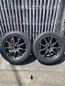 【廃盤】 レイズ グラムライツ 57G RAYS gramLIGHTS 57G 17×7J +50 5H PCD100 NANKANG ULTRA SPORT NSーII 205/50r17 ガリ傷有り 2本