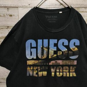 【592】GUESS ゲス ビックロゴプリント 半袖 Tシャツ NEW YORK サイズ XXL 古着