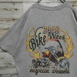 【606】00s　USA古着08年デイトナバイクウィーク　プリント　半袖Tシャツ