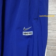 XL 新品 NIKE F.C. ロゴ ナイキ メンズ ウェア カフ ウーブン ロング ウインド パンツ ネイビー 未使用 サッカー フットサル トレーニング_画像5