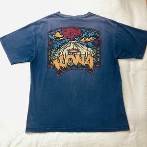 KONA　ISLAND SHIRTWORKS　USA製 プリント Tシャツ　グレー系　L　RN 96307