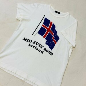 tricot　COMME des GARCONS　Iceland　プリント Tシャツ　ホワイト/白