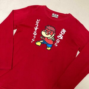 鷹の爪　タカノツメ　TAKANOTSUME　プリント　ロングスリーブ　Tシャツ　レッド/赤　L　TK273-546