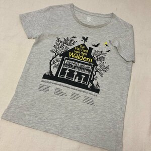 Design Tshirts Store graniph　グラニフ　Bar Das Lied von den Waldern　プリント　Tシャツ　ライトグレー　SS