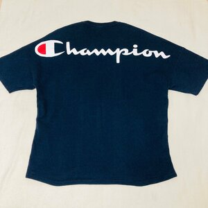 Champion　チャンピオン　ロゴ　バック プリント　Tシャツ　ネイビー/紺　XS　C8-M003