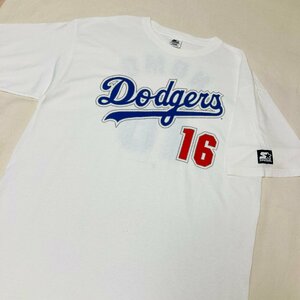 STARTER　90s　MLB 1997　Dodgers 背番号 16　NOMO　野茂英雄　プリント　Tシャツ　ホワイト/白　LARGE
