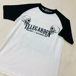 SKULLSHIT × ELLEGARDEN 2007　プリント ラグラン Tシャツ　ホワイト/ブラック　白黒　Medium　