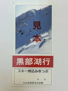 立山黒部貫光室堂駅　黒部湖行　スキー持込みきっぷ